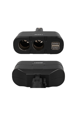12 24v 2 Usb Li Hızlı Araç Şarj Aleti Cihazı 100w 2'li Çakmaklık Çoklayıcı Çoğaltıcı Cihazı