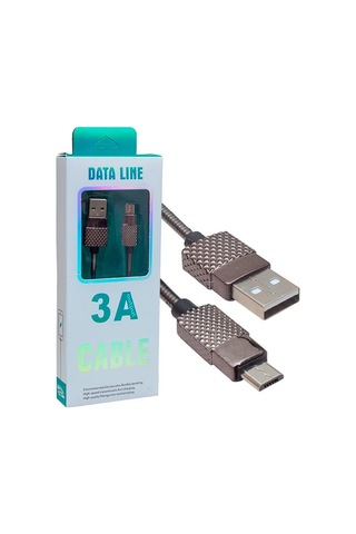 Powermaster Metal Yaylı 3 Amper Micro Usb Şarj Ve Data Kablosu