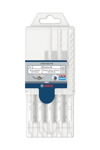 Professional Accessories Sds Plus-5 X: Set 5 Uds: 5, 6, 6, 8, 10 5