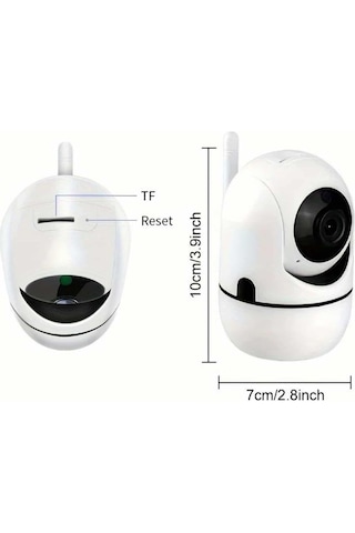 Markalonya Cm-14 Ip Bebek Güvenlik Kamerası, 360 Derece Dönebilen, 5mp Hd Görüntü, Wifi Bağlantılı, Gece Görüşlü, Sesli İletişim, Plastik Gövde, Masa Üstü Montaj, İç Mekan