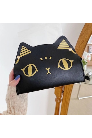 A-kağıt Havlu Kutusu Karikatür Kedi Tasarım Sevimli Karikatür Desen Ev Ofis Tuvalet Araba Masaüstü Çekmece Tuvalet Kağıdı Çekmecesi