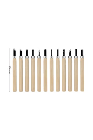 Fixonic Sakata Wd1008 12 Parça Mini Ahşap Oyma Seti