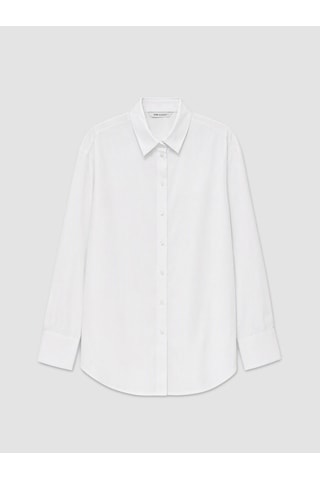 Lcw Modest Beyaz Poplin Kadın Gömlek Tunik