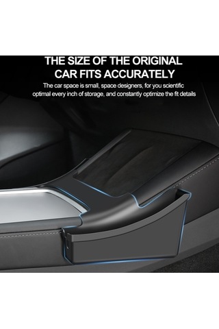 Tesla Modeli Y/3 Merkezi Yan Saklama Kutusu Yan Organizatör Eyer Kutusu İç Modifikasyon Aksesuarları