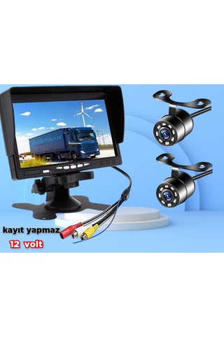 Tarım Araçlarına 7'' Monitör Ve 2 Adet Beyaz Ledli Kamera Seti