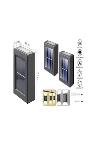 Çift Yönlü Sensörlü Modern Bahçe Ve Duvar Led, Çok Renkli