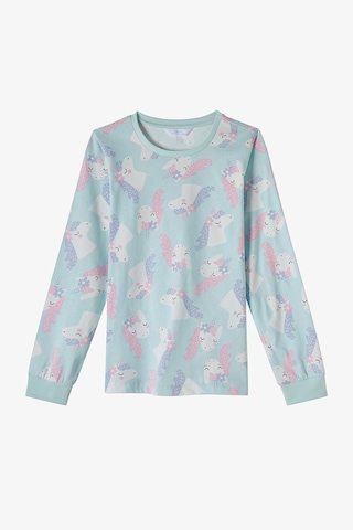 Penti Kız Çocuk Magical Repeat Pamuklu Uzun Kollu Pijama Takımı Mavi