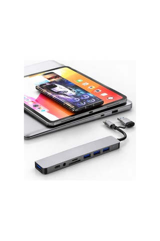 8 İn 1 Type-c Hub Pd Şarj Destekli - MacBook, Notebook Ve Telefon Uyumlu Çoklayıcı