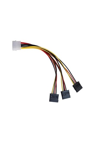 8549 Kasa İçi 3 Port İde Molex Sata Power Hdd 4 Pin Güç Kablosu 4pin Molex Erkek/ 3x 15pin Sata Dişi 3 Port Sata Di Genel