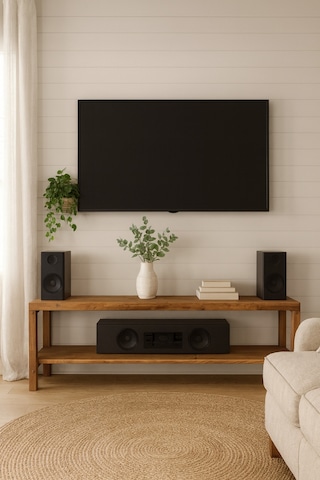 Ahşap Tv Sehpası Tv Ünitesi Tv Stand Eskitme Ceviz Renk Kahverengi