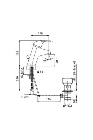 Ideal Standard Ceraplan New Lavabo Bataryası - B4099aa- Krom