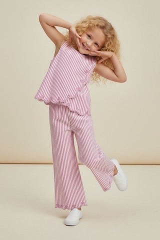 Kız Çocuk Nakışlı Bluz Ve Pantolon Takım Pembe