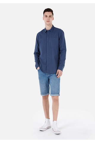 Colin's Colins Regular Fit Shirt Neck Düz Erkek Mavi Uzun Kol Gömlek Cl1068392 Q1.v1 Inv İndigo