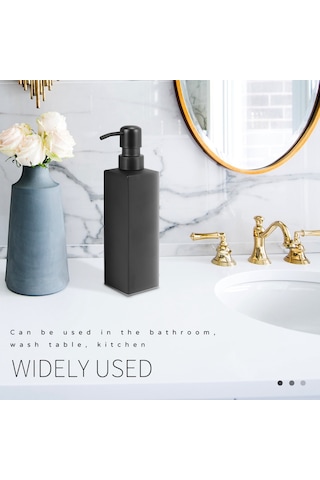 Xiaaokeji Paslanmaz Çelik El Yapımı Siyah Sıvı Sabunluk Donanımı Siyah