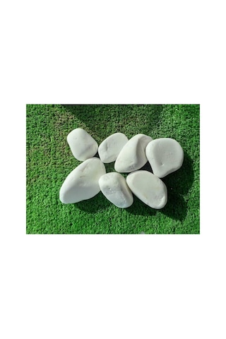 Ekodoğa Beyaz Dolomit Taş 5 Kg 2 4 Cm Bahçe Süs Taşı Dekoratif Aksesuarı 64 X 32