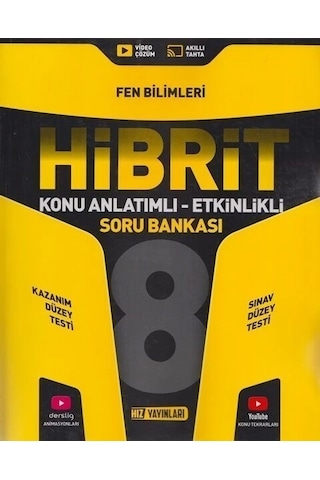 Hız Yayınları 8. Sınıf Fen Bilimleri Konu Anlatımlı Etkinlikli Hibrit Soru Bankası