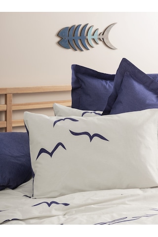 Cotton Box Maritime Tek Kişilik Nevresim Takımı Larum Lacivert