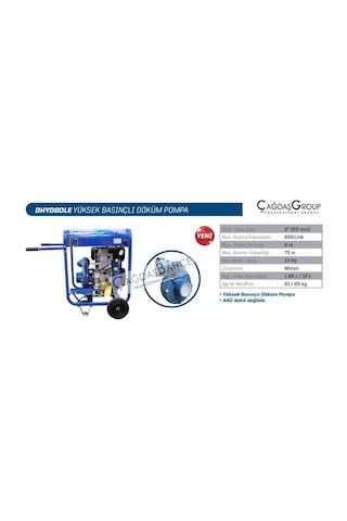 Hyundai Dhyd80Le 3 Inch Dizel Marşlı Yüksek Basınç Su Motoru Dökü