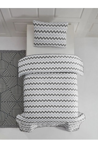 Suvay Kapitoneli Tek Kişilik Yatak Örtüsü Çift Taraflı Renkli Genç Ve Çocuk Odası Kapitone Yatak Örtüsü Gri