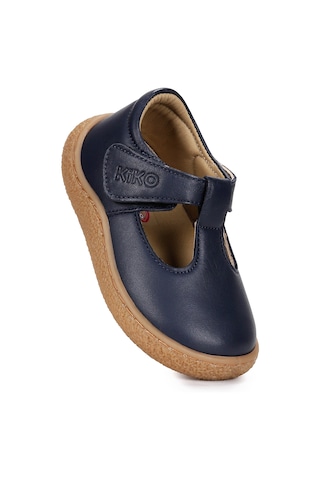 Kiko Kids Lija %100 Deri Günlük Kız Bebek Babet Ayakkabı Lacivert