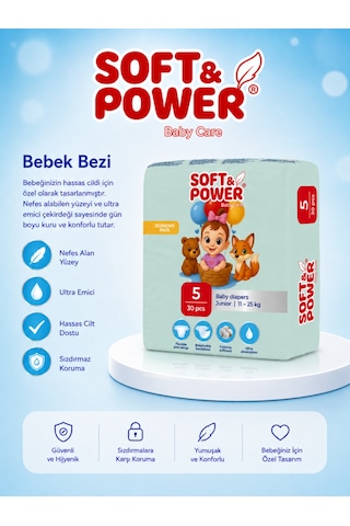 Bebek Bezi No:5 Junior 11-25 Kg 30'lu 5 Paket 5 Numara
