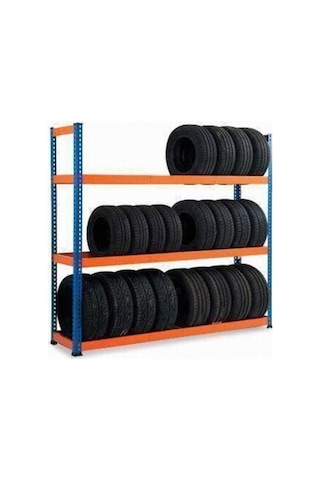 Rafburada Rafburada® 4 Katlı Lastik Rafı, Lastik Istifleme Rafı.