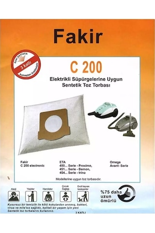 Fakir C 220 Electronic Uyumlu Sentetik Toz Torbası