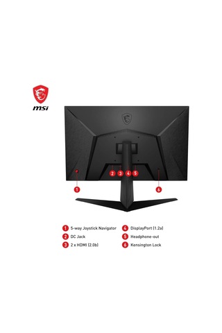 MSI G2412F 23.8" 1 MS Full Hd Ips 180 Hz Oyuncu Monitörü - Teşhir