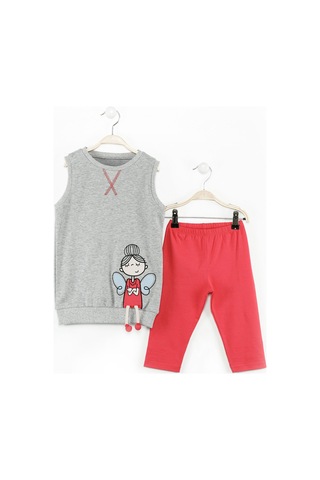 Denokids Mshb&g Keyifli Melek Kız Çocuk Tunik Tayt Takım Renkli Çok Renkli