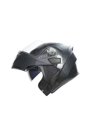 Rhkc 902 Çene Açılır Vizörlü Kask Karbon Gri