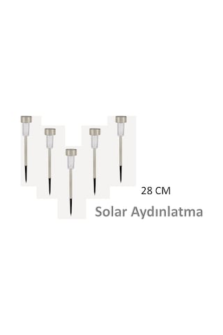 5 Adet Colours Solar Saplama Paslanmaz 28 Cm