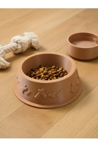 Kemik Desenli Mama Kabı 3d Baskı Kedi Köpek Mama Ve Su Kabı 12cm