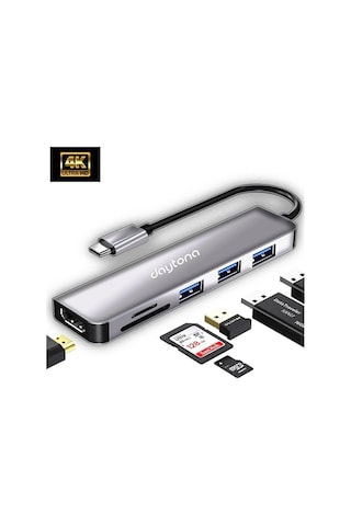 Daytona Ch-13 Type-C To 3xUsb 3.0 4K Ultra Hd Hdmı