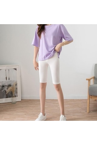 Tongxida Gri Modal Tayt Diz Boyu Kadın Spor Pantolon, Buzağı Uzunluğu, Yoga Shorts, 50-60kg, 90% Modal, 10% Spandex Gri