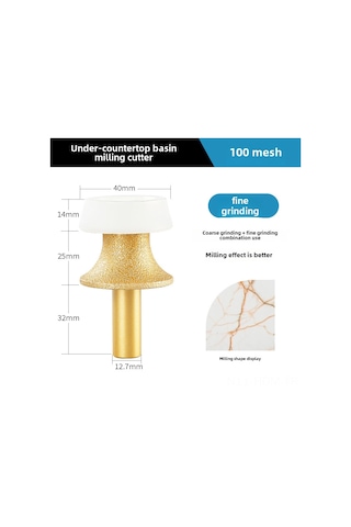 Suofeng Mermer Ve Kuvars Taşları İçin Taban Lavabo Freze Aracı, Kesme Ve Taşlama İşleri İçin Hassas Ve Dayanıklı Uç 100