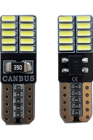 T10 Led Ampul 24 Ledli Canbuslı Park Ampulü 2'li Takım Turuncu