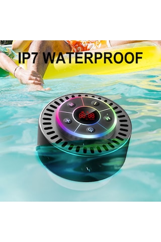 Ranyeek Su Geçirmez Bluetooth Hoparlör - Fm Radyolu, Led Ekranlı, Şok Dayanımlı T5 Model Siyah