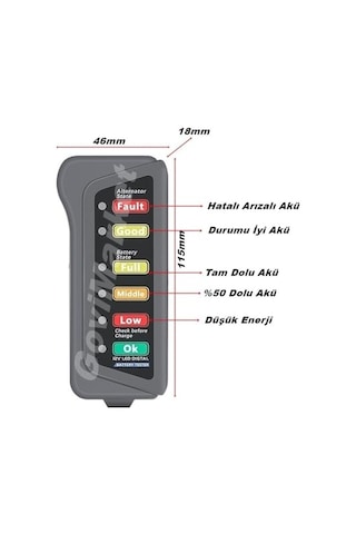 12 Volt Aküler İçin Akü Test Cihazı Tüm Otomobil Motosiklet İş Makineleri İçin Uygundur