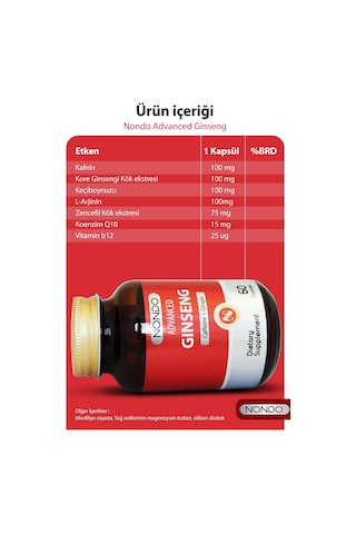 Nondo Advanced Ginseng Formula 60 Kapsül