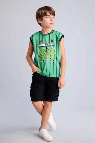 Defacto Minecraft Bisiklet Yaka Yeşil Atlet Erkek Çocuk H6716a826hsgn401 Yeşil-gn401