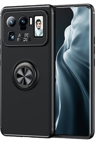 Xiaomi Mi 11 Ultra Kılıf Zore Ravel Yüzüklü Silikon Kılıf