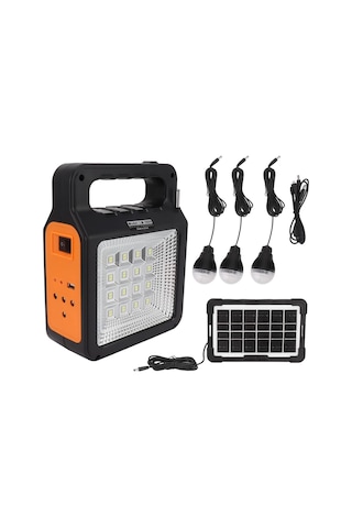 Ysf-200 Bluetooth Hoparlör Güneş Enerjili Kamp Lambası Fm Radyolu Müzik Mp3 Çalar Powerbank Özellikli Taşınabilir Solar Panel Sistemi