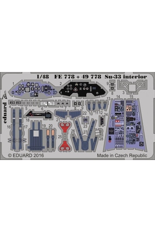 Eduard Fe778 1/48 Ölçek, Su-33 Interior For Kınetıc Maket