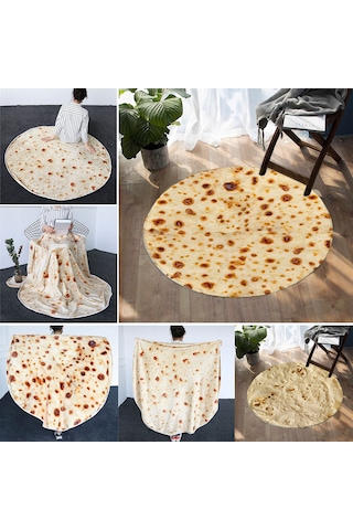 Gajeena 100cm Çaplı Burrito Tortilla Battaniye - Evde Koltuk Yatağı İçin Konforlu Kumaş Diğer