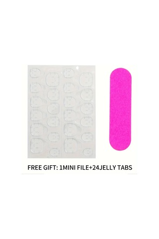 Shineyee 24 Adet Kedi Desenli 3d Dalga Desenli Yumuşak Pembe Saçma Tırnak Seti - Kaliteli Malzeme, Kolay Kullanim, Ek Aksesuarlar