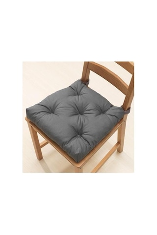 Ikea Sandalye Minderi Cırt Koyu Gri Renk 40/35x38x7 Cm Meridyendukkan Cırt-cırtlı-pamuklu Genel