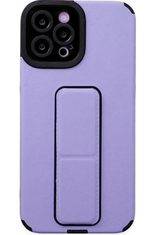 Apple, Uyumlu iPhone 12 Pro Max Kılıf Mega Standlı Silikon - Lila