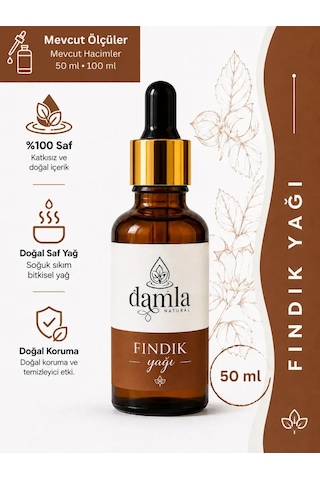 Biodamla Natural Fındık Yağı 50 Ml