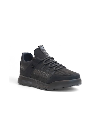 2200-wickers Anatomik Tabanlı Unisex Bağcıksız Sneakers Ayakkabı Siyah