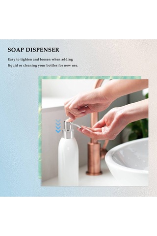 Xurunkeji Adet Paslanmaz Çelik Sabun Pompası Yedek Parçası 28 Dişli Metal Şişe Nozulları Losyon Dağıtıcı Başlığı Gümüş